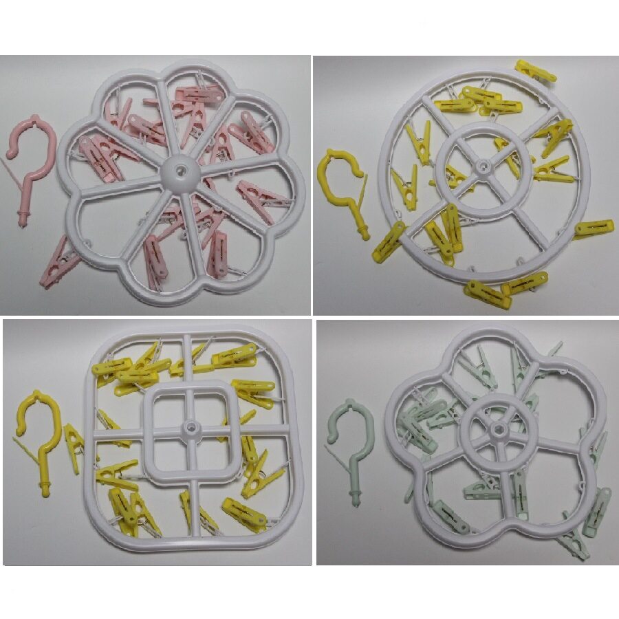 Foreign trade long diameter about 30CM16 clip oval rack square socks rack 15 clip flower-shaped rack pants