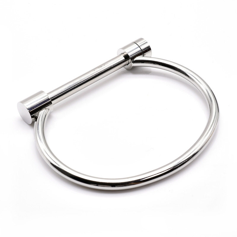 European and American Style D-Shaped Bracelet with Horseshoe Clasp, Cross-Border Ready Stock, Stainless Steel Fashion Titanium Steel Gold-Plated D-Shaped Bracelet
