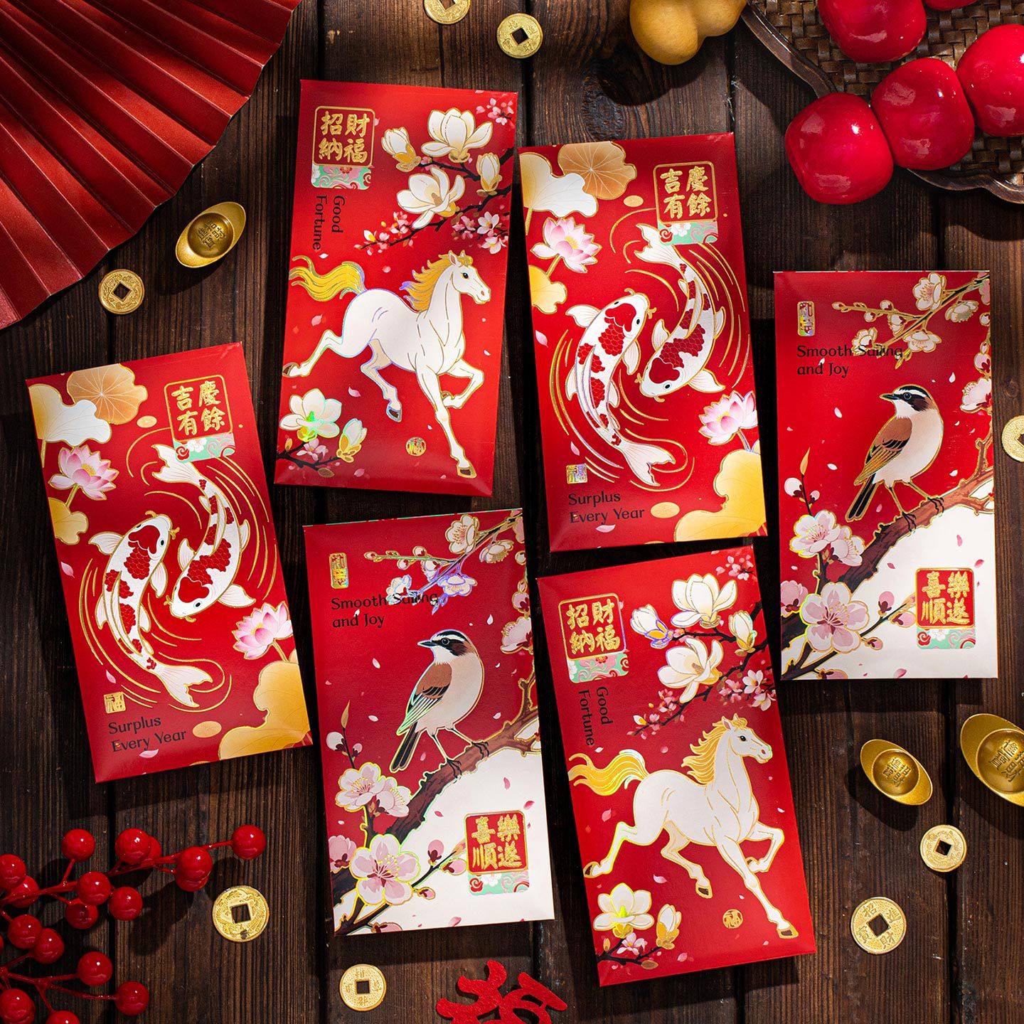 New 2026 Year of the Horse Stereo Red Envelope Foldableing New Year's Eve Wallet Bag for the Spring Festival Personalized Creative Universal Red Envelope