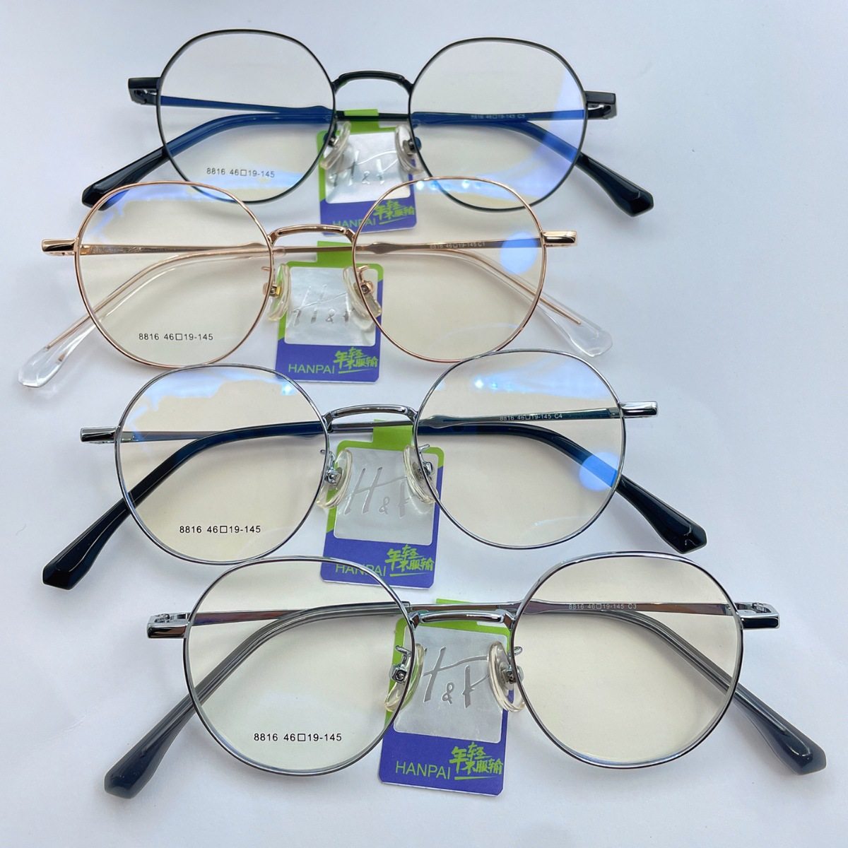 46-size small size glasses frame height myopia teenagers metal wide-brimmed red book high-end frame small face frame