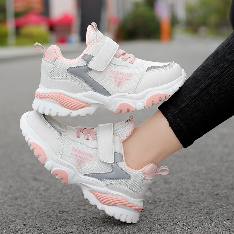 Children's sneaker girls' shoes 2024 spring new foreign trade boys' running shoes medium and big children's casual shoes wholesale