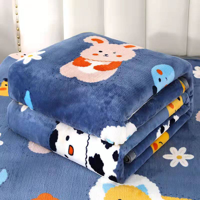 Single and Double Thickened Air-Conditioned Blankets for Student Dormitories, Four-Season Blankets, Bed Sheetss, Cute Home Blankets to Keep Warm in Winter