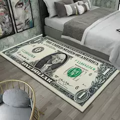 Cross-border creative banknote bedroom bedside blanket US dollar long fun carpet floor mat hotel youth travel decoration bay window mat