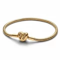 Golden tree of life snake bone bracelet