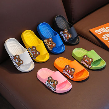[Non-Slip Soft Bottom] Adult Family Slippers Summer Boys and Girls Indoor Bathroom Bathing Cartoon Cute Home Shoes