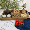 Chinese-style Wooden Tray for Cooking Tea Snack Plate Fruit Plate Dried Fruit Plate Afternoon Tea Snack Snack Pastry Refreshment Plate