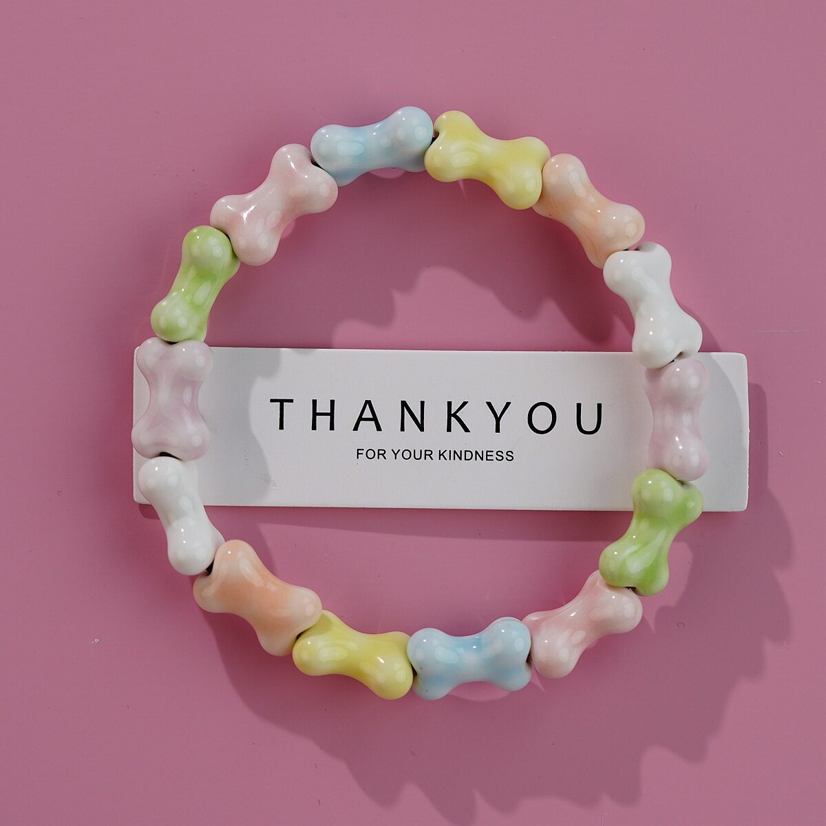 Jingdezhen Ceramic Bracelet, Colored Pottery Bead Bracelet, Female Literary Macaron Color Street Stall Jewelry Manufacturer Direct Sale