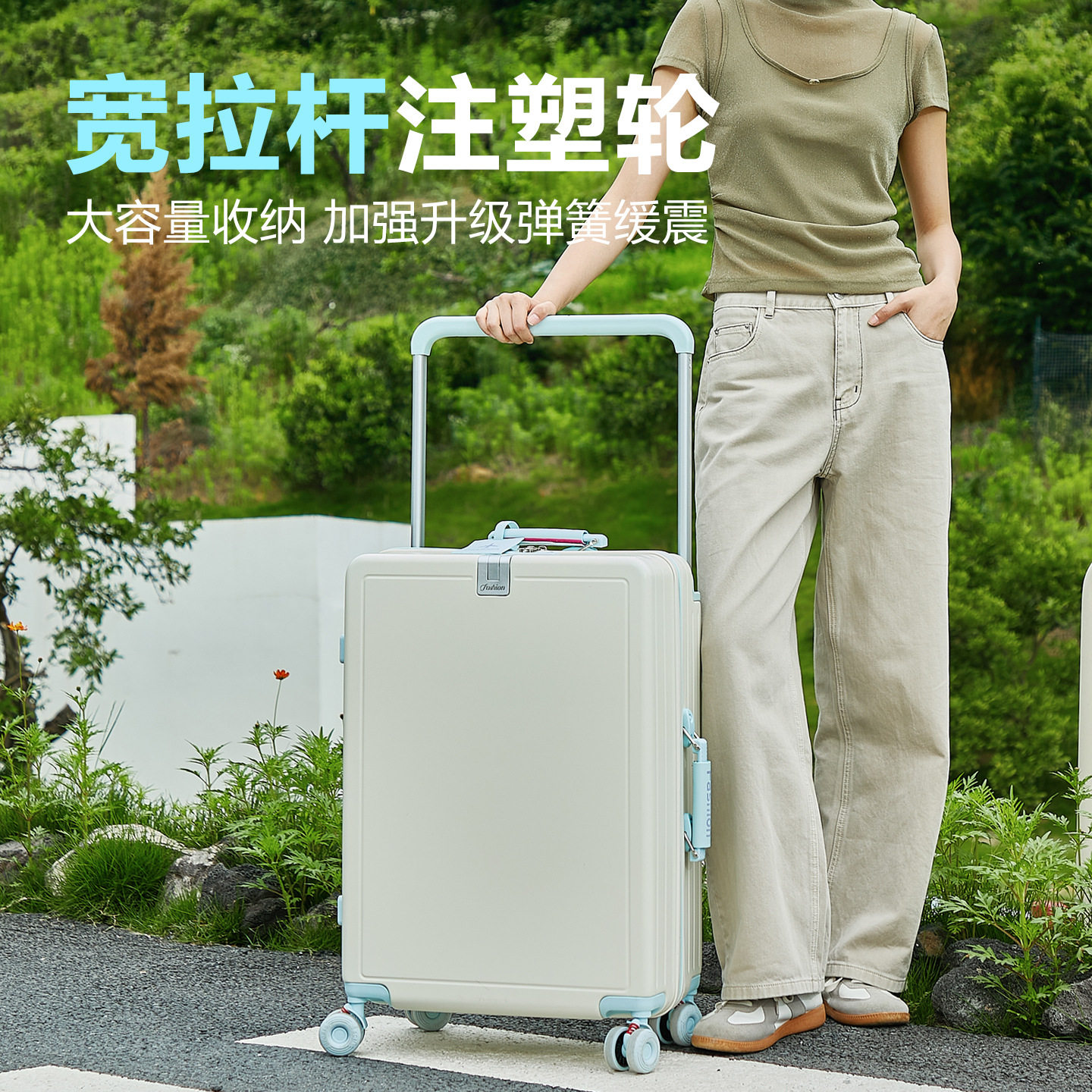 กระเป๋าเดินทางแบบใหม่ ด้ามจับกว้าง สำหรับผู้หญิง ขนาด 20 นิ้ว แบบพกพา น้ำหนักเบา ล็อกผ่านรหัส ไม่มีเสียง ขนาด 24 นิ้ว สำหรับผู้ชาย