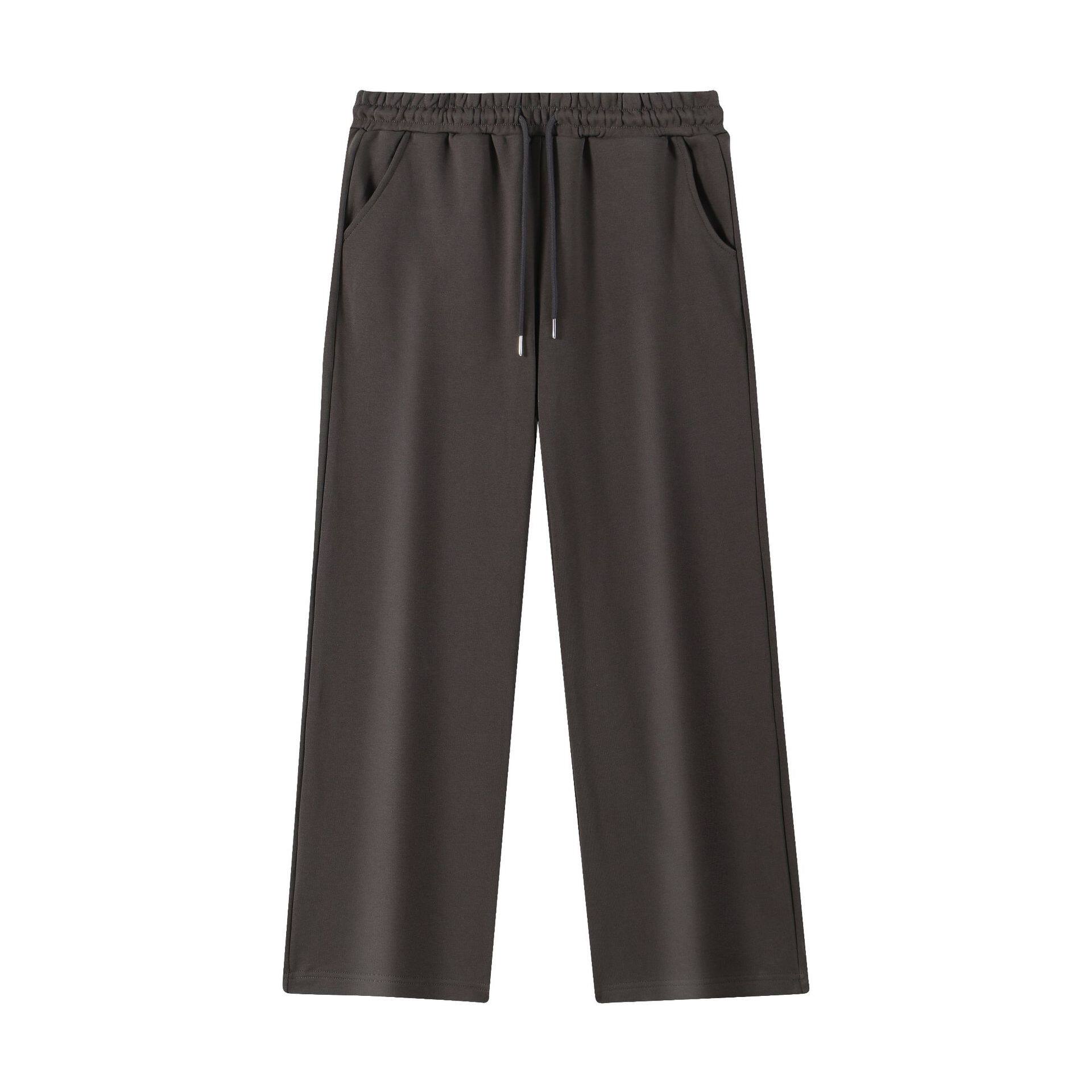 潮牌重磅大毛圈420G纯色连帽卫衣男美式复古宽松休闲简约卫裤上衣