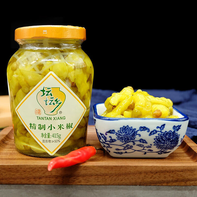 Free Shipping for a Single Bottle! Tan Tan Xiang Finely Chopped Xiao Mi Pepper, Xiao Mi Spicy Pickled Pepper, Hunan Chili Chopped Pepper, Fish Head Pickled Vegetable Seasoning