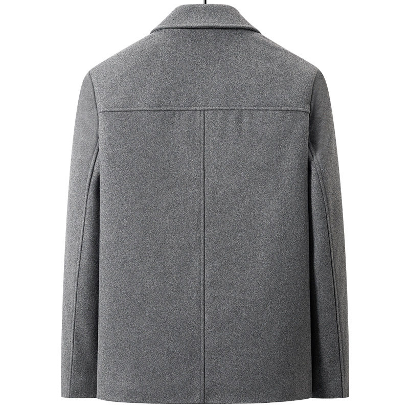Mens Wool Blend Jacket Lapel Design Casual Style Warm Fabric Autumn Winter Collection Wholesale Available
