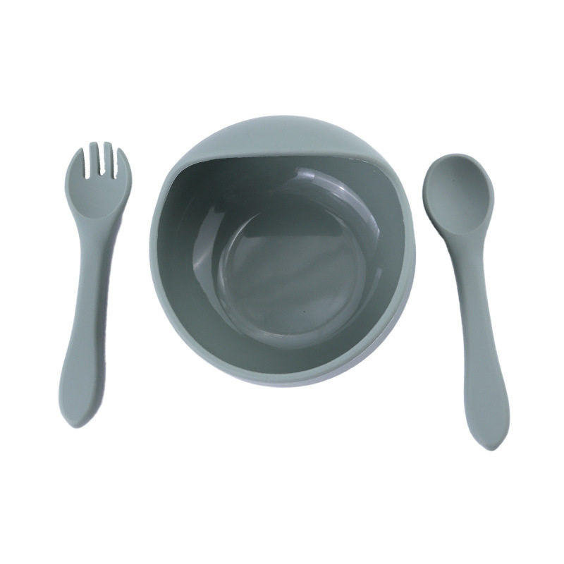 Children's Household Supplemental Food Bowl suit Baby Silicone Suction Bowl Feeding Tableware Infant Snail Bowl Food Grade