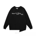Black irregular round neck 17