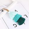 Women's Tassel Keychain Hand-Woven Multi-Layer Cotton Thread Hanging Tassel Lobster Clasp Keychain Three-Layer Tassel Keychain