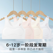 Developmental Traceless Ice Silk Girls' Vest Underwear Female 7-16 Years Old Primary and Secondary School Students Sports Anti-b