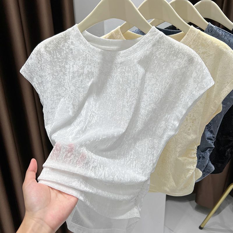 Womens Short Sleeve Mesh T Shirt Slim Fit Fashionable Cool Touch Cropped Design Summer Casual Wear OEM Available