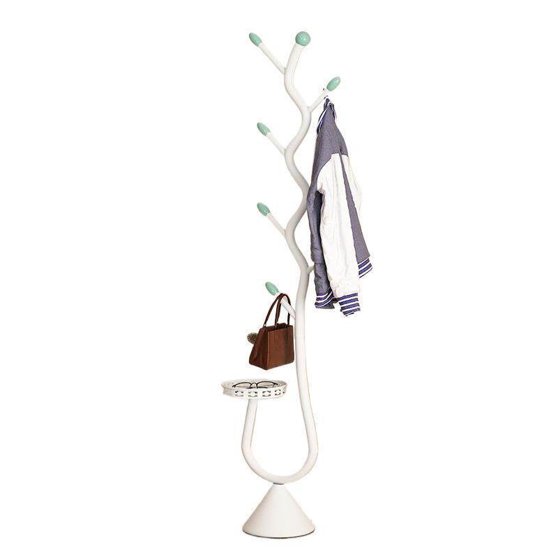 Clothes Rack Floor-Standing for Home Use in Living Room and Bedroom, Light Luxury Metal Coat Rack, Simple Cream Style Bag Rack