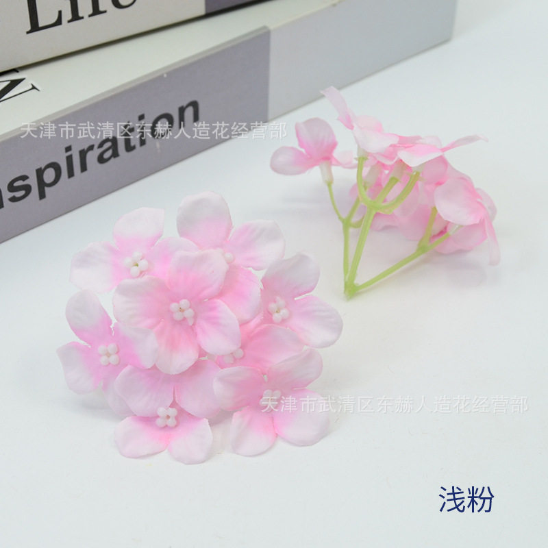 9叉油画绣球仿真花小花DIY手作素材绣球花朵婚庆新娘头饰发饰配花