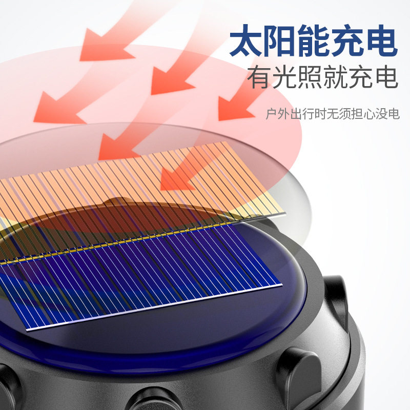 Amazon LED solar outdoor portable lamp cob camping lamp usb rechargeable camping lamp emergency lantern wholesale