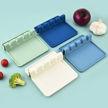 Silicone Kitchenware Holds Storage Rack Household Spatula Pad Kitchen Spoon Rack Soup Spoon Mat Spatula Pot Cover Holds