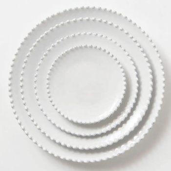 25-Year-Old Shanxi Shuozhou Simple Solid Color Daily Use Bead Tray Set White Porcelain