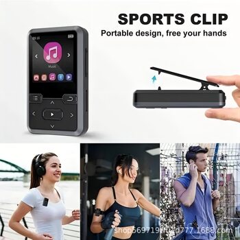 Sports Cross-Border Bluetooth Back Clip Mp3 Music Player High-Definition Recording Running Card Portable Clip Mp4