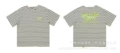 4395# white striped short sleeves