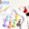Cute fur ball keychain diy pendant candy color door buckle jewelry accessories imitation rabbit fur ball pendant wholesale