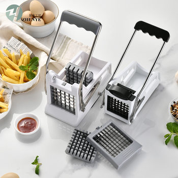 Stainless Steel Hand Push Potato Slicer French Fries Divider Cucumber Slicer French Fries Cutting Kitchen Tool