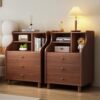 Solid Wood Bedside Table Simple Modern Bedroom Storage Cabinet Nordic Home Small Bedside Storage Rack Simple Storage Cabinet