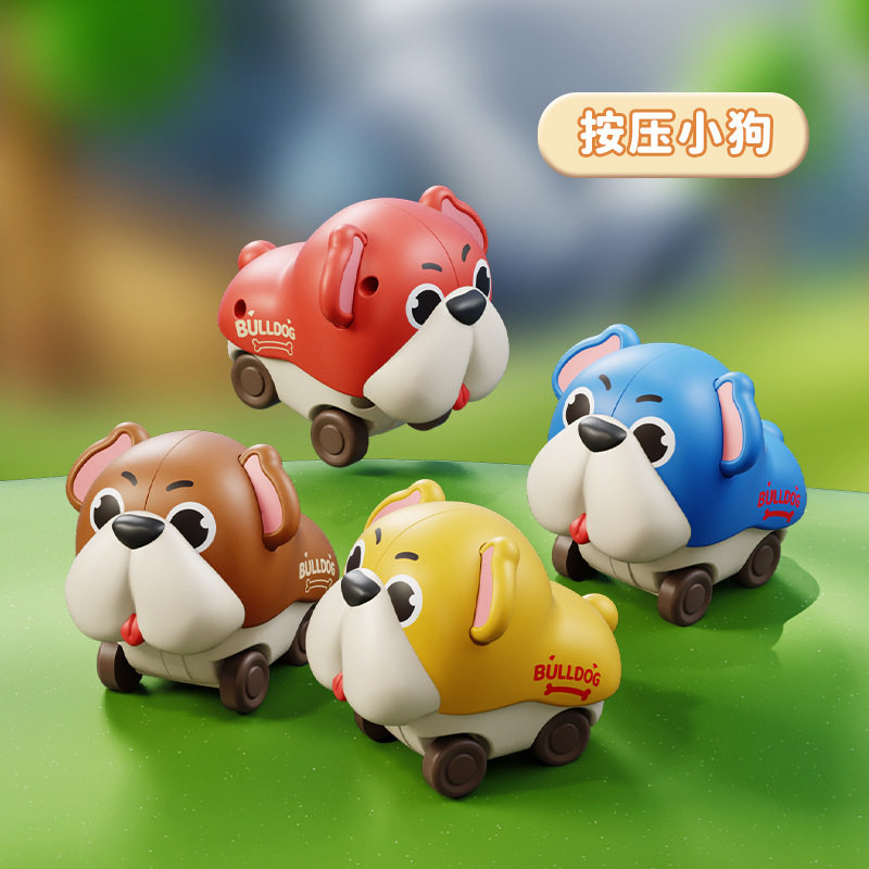 按压式动物回力车儿童小汽车男孩1-2岁3男童宝宝耐摔车子小孩玩具