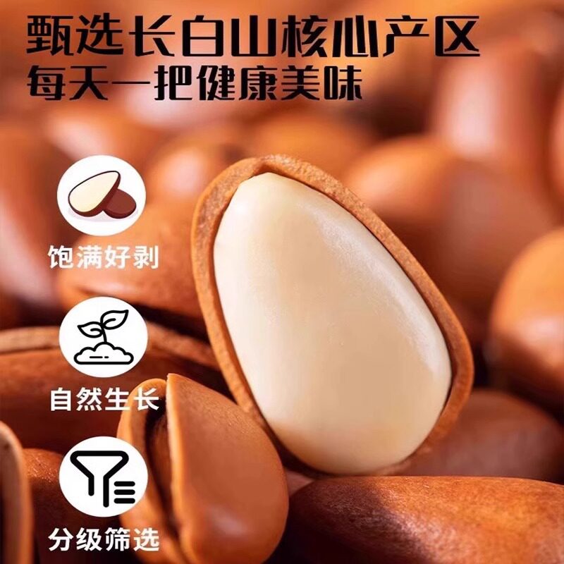Pine Nuts from Northeast China 500g, Nuts and Dried Fruits, Bulk Snacks, Specialty Grade, Large Kernels, Roasted Goods for Wholesale