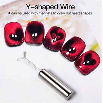 Cross-border Explosions Manicure Love Cat's Eye Magnet Wire Heart-shaped Cat's Eye Special Magnets Peach Heart Iron suit
