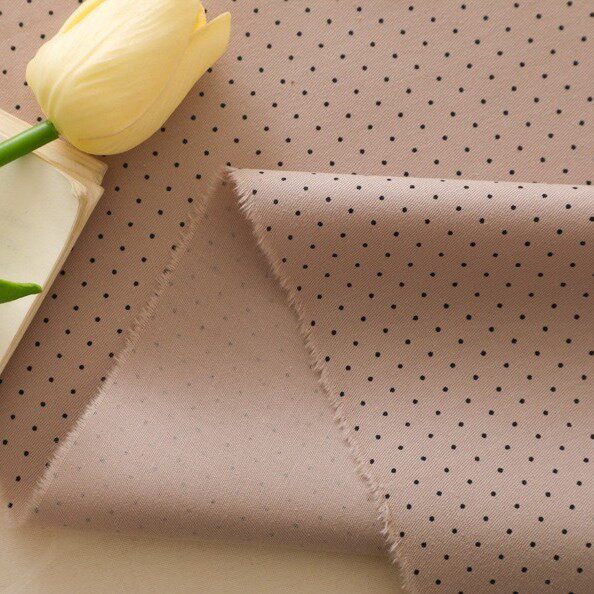 1.6m Width Pure Cotton Twill Printed Fabric 1mm Small Dots Cotton Fabric Wholesale