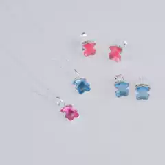 Cross-Border Japanese and Korean Trendy Bear Necklace, Feminine Clavicle Natural Stone Necklace Jewelry