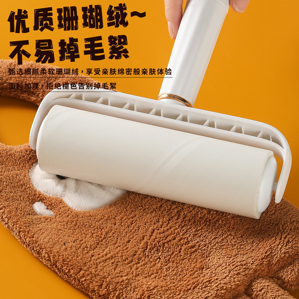 New Cartoon Hand Towel Coral Velvet Thickened Absorbent Hand Towel Hanging Kitchen Bathroom Household Quick-Drying Towel