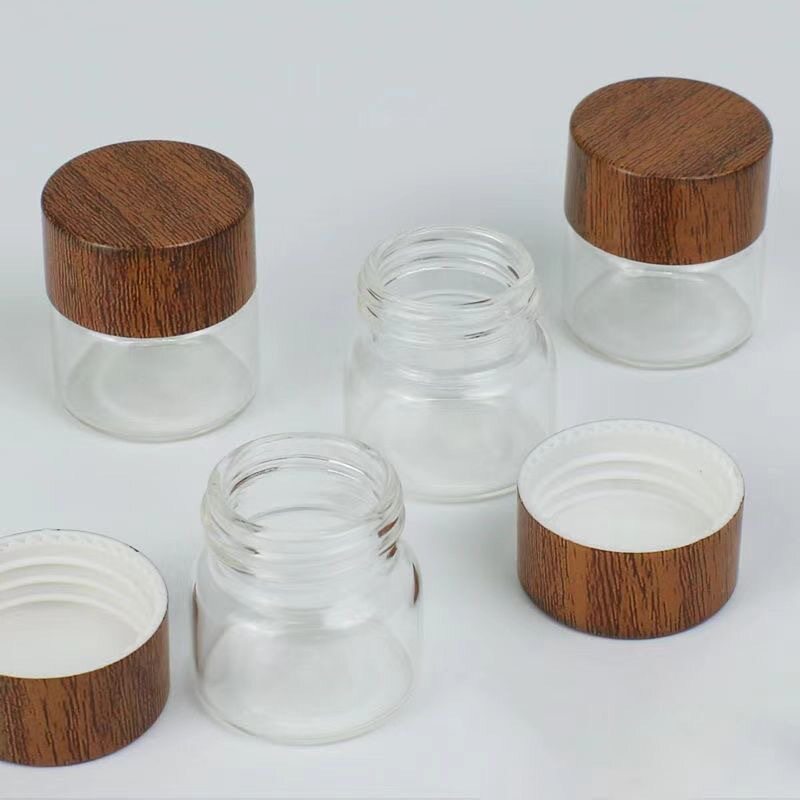 Mini Glass Sealed Jar Food Grade Coffee Powder Gold Bean Storage Bottle Portable Jar Tea Storage small size Empty Bottle