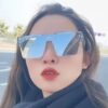 Factory High-end Retro Sunglasses Unisex Large Frame Anti-UV Sunglasses Korean Trendy Sunglasses