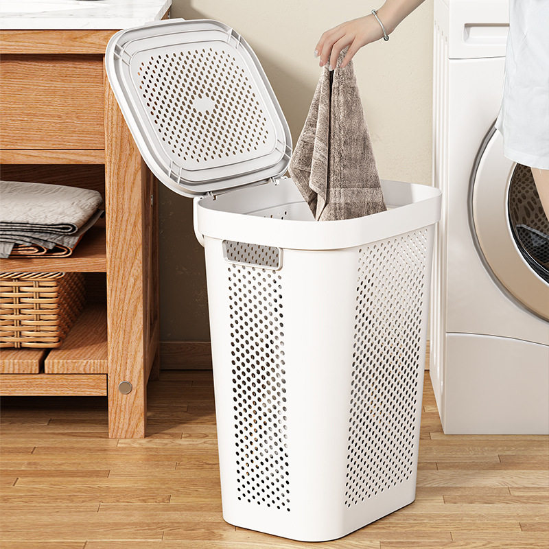 Dirty Clothes Basket Household Large Capacity Dirty Clothes Basket with Lid Bathroom Storage Laundry Basket Clothes Dirty Clothes Storage Basket