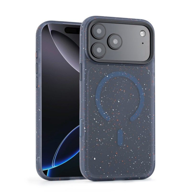 New iPhone16 phone case splash ink design transparent color frame magnetic suction case for Apple 15 mobile phone protective case