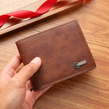 Men's wallet business casual short leather wallet cross-border explosion in stock wholesale casual short leather bag wholesale