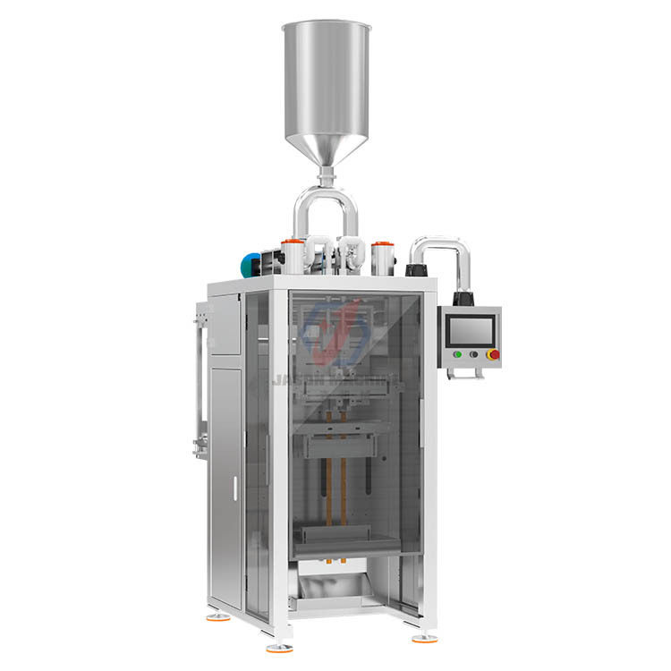 Liquid Packing Machine Multi-Column Automatic Piston Pump Back Seal Bag Strip Bag Hazelnut Paste Nut Paste Peanut Butter Packing Machine