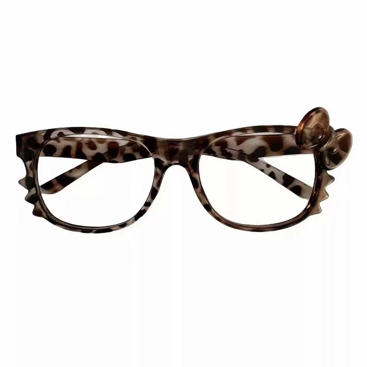 Leopard Print Glasses Frame Without Lenses Cute Plain Decorative Frame Ins Retro Y2K Tortoiseshell Round Glasses