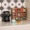 Tea Bag Storage Box Wooden Coffee Bag Storage Rack Tea Bag Holder Desktop Compartment Can Be Stacked with Multiple Storage Racks