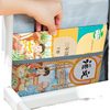 Hanging Book Bag Transparent Thickened Large Capacity Oxford Cloth Middle School Student Desk Book Hanging Bag Zipper Door Bookshelf Classroom Desk