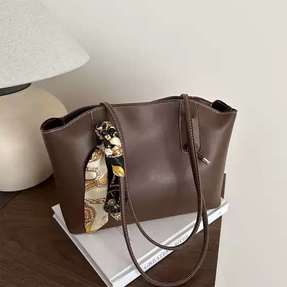Vintage PU Leather Women's Casual Tote Shoulder Bag for Commute