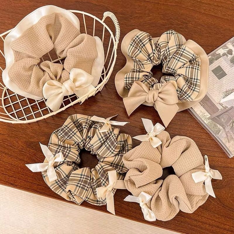 Maillard bow large intestine hair band women's high elastic durable hair rope balls hair tie hair rope headdress rubber band