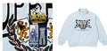 E604 half-zip sweatshirt stand collar sky blue