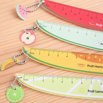 Wholesale ruler soft ruler pendant student creative cute cartoon suit supplies wholesale stationery painting pen fruit