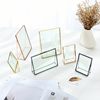 European-style Retro Glass Photo Frame Display Card Table Sign Feather Plant Specimen Clip Wedding Photo Decoration Photo Frame Set Table